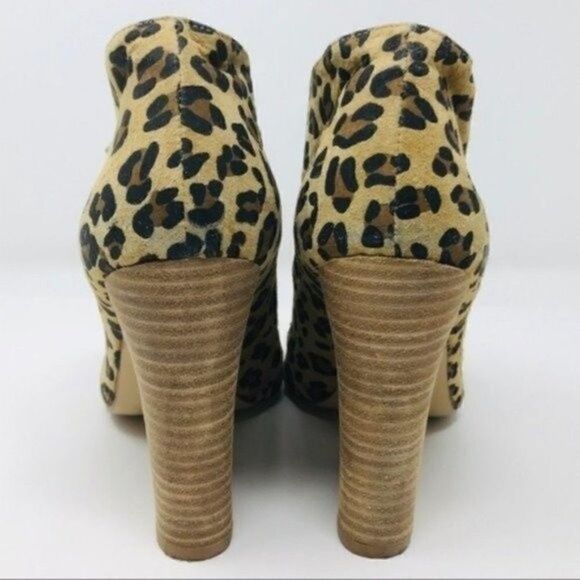 Matt Bernson Special project womans Cheetah Ankle Heeled Boot Lace up 8 BoxK - Picture 6 of 10